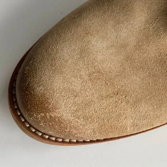 MICHAEL KORS ankle suede leather cut boot gold hardware buckle logo all season 8 - Picture 13 of 15